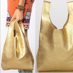 Baggu Metallic Leather Bag/Made in the USA